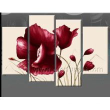 Modern Home Decoration Flower Oil Painting on Canvas (FL4-101)